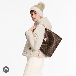 Authentic Louis Vuitton classic monogram Graceful Pm hobo bag in peony
